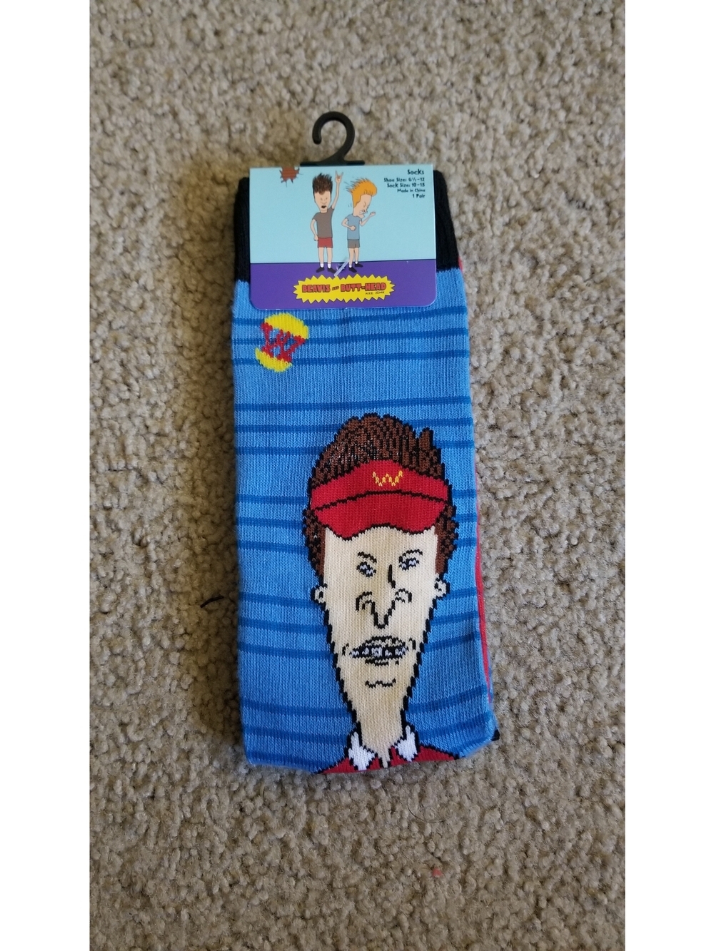 Beavis and Butt-Head Butt-Head Burger World Crew Socks